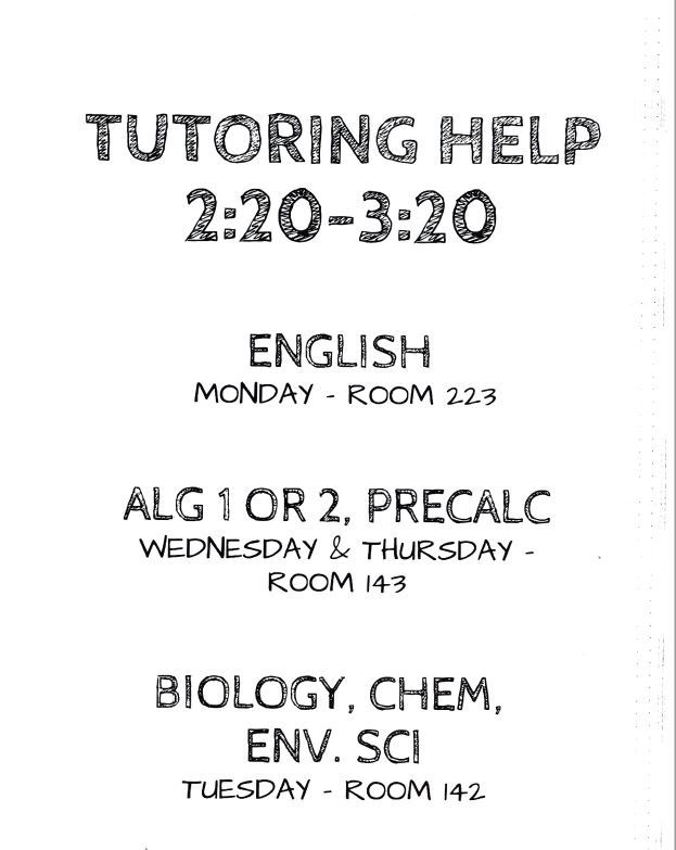 Tutoring Help